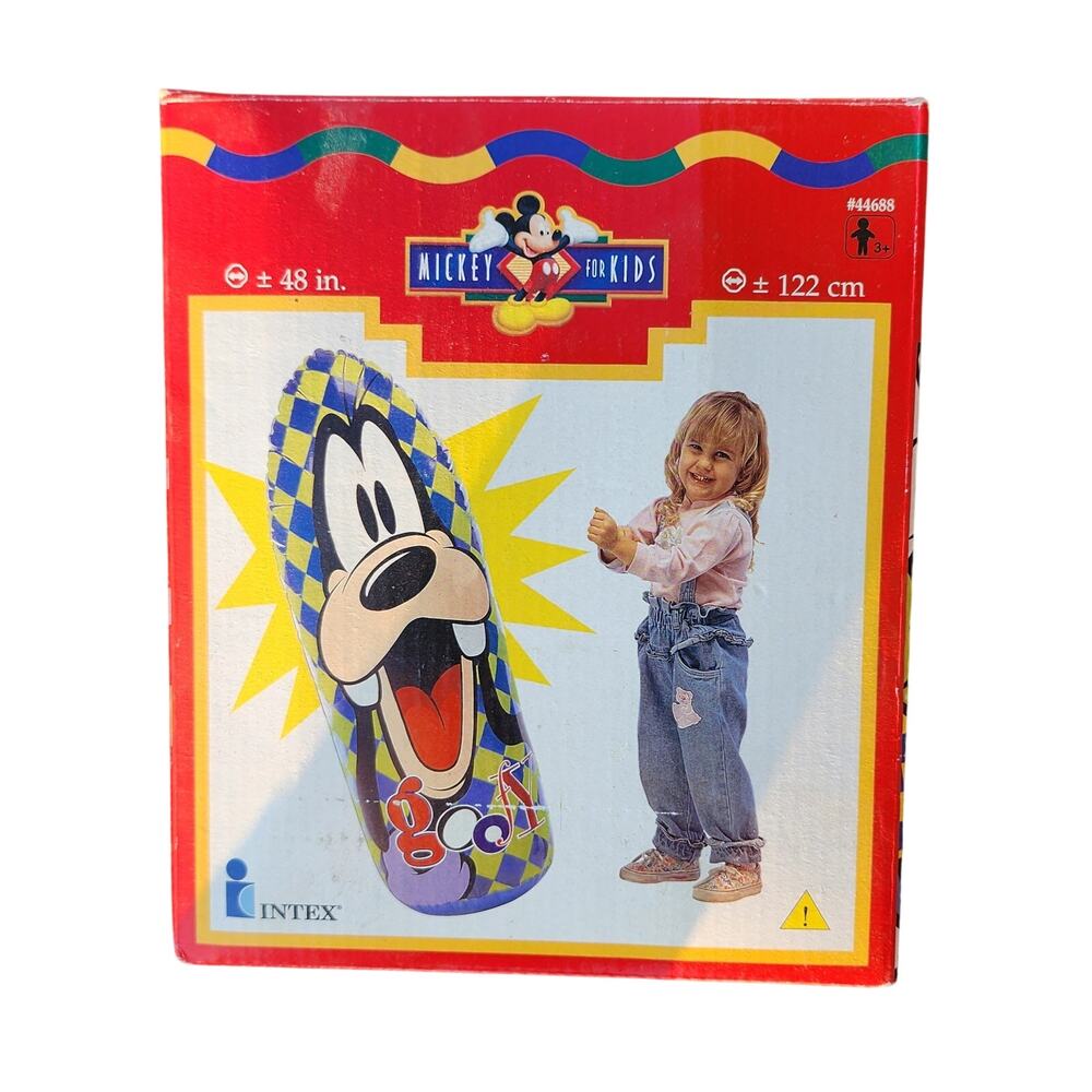 Vintage Intex Mickey for Kids Goofy Bop Bag with Sand bottom in Box #44688